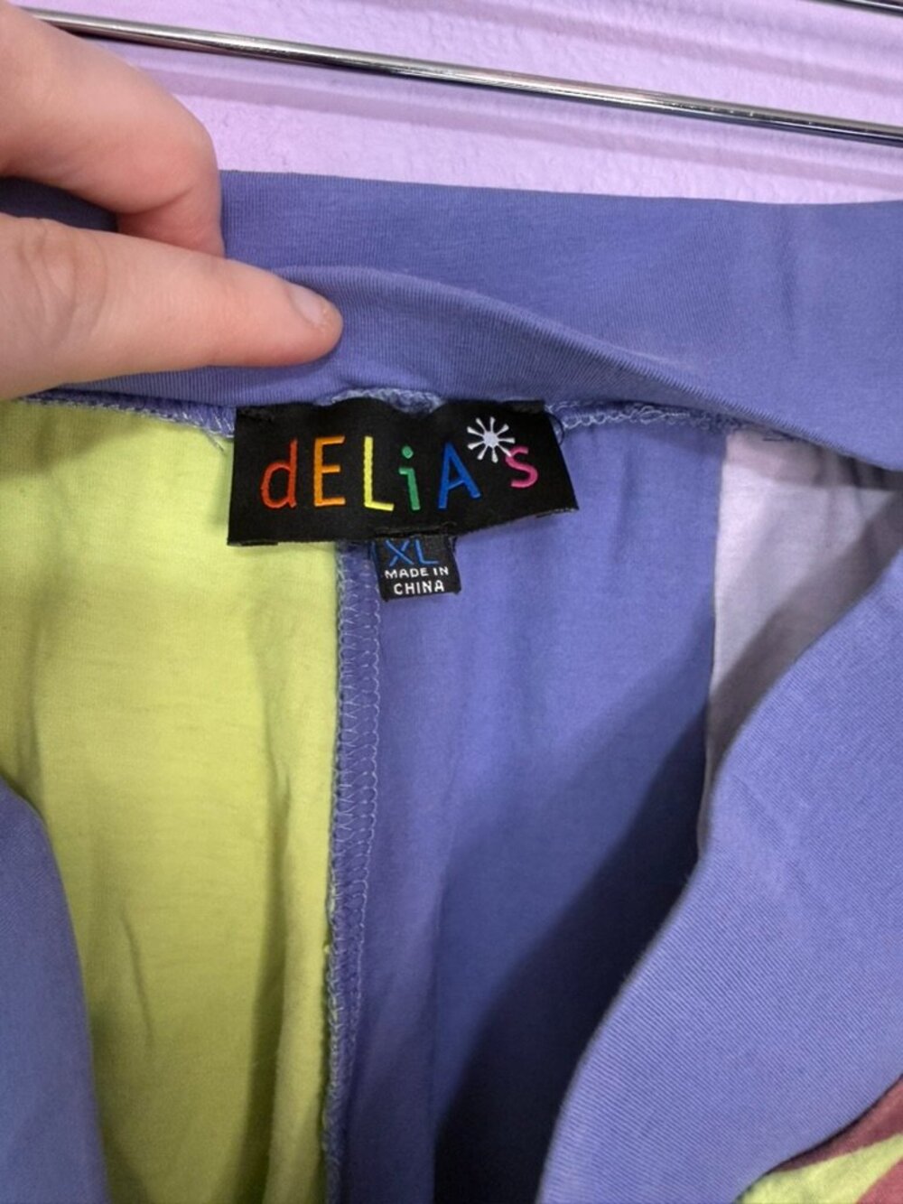 Delia's Patchwork Flare Pants - Picture 6 of 8